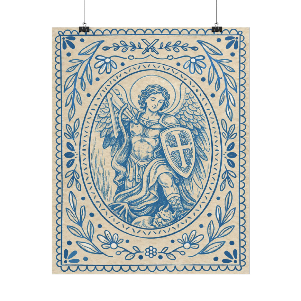 St. Michael the Archangel Catholic Wall Art | Raíces de Fe