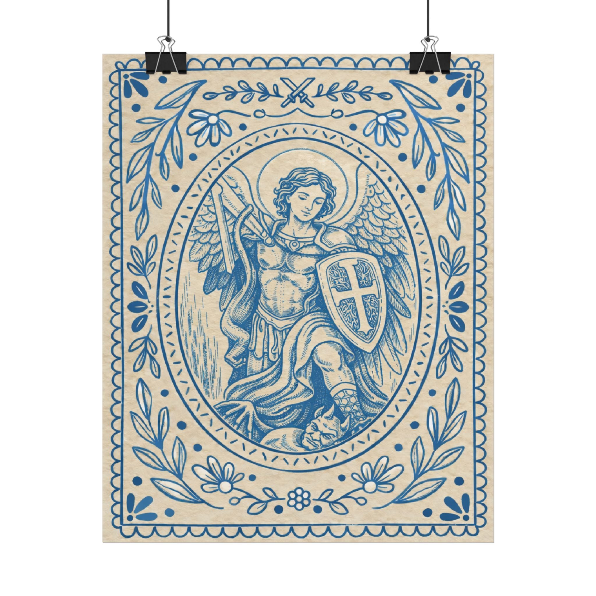 St. Michael the Archangel Catholic Wall Art | Raíces de Fe